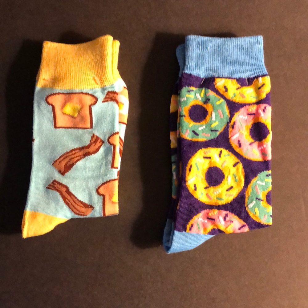 - NEW - (2) Pairs Of Men’s Breakfast Themed Socks